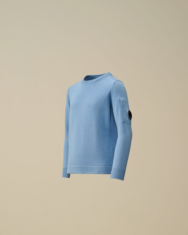 c.p. company U16 Cotton Knitted Crewneck Knit PACIFIC COAST - LIGHT-BLUE