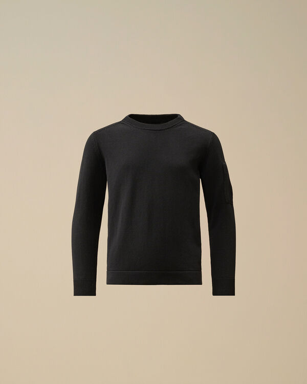 C.p. Company U16 Cotton Knitted Crewneck Knit TOTAL ECLIPSE - BLUE