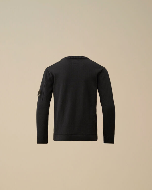 C.p. Company U16 Cotton Knitted Crewneck Knit TOTAL ECLIPSE - BLUE