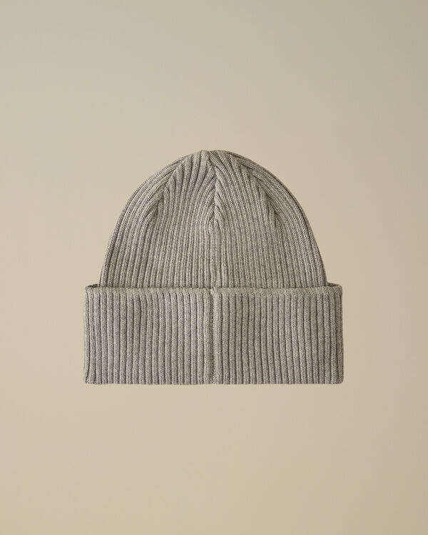 C.p. Company U16 Cotton Knitted Goggle Beanie GREY MELANGE