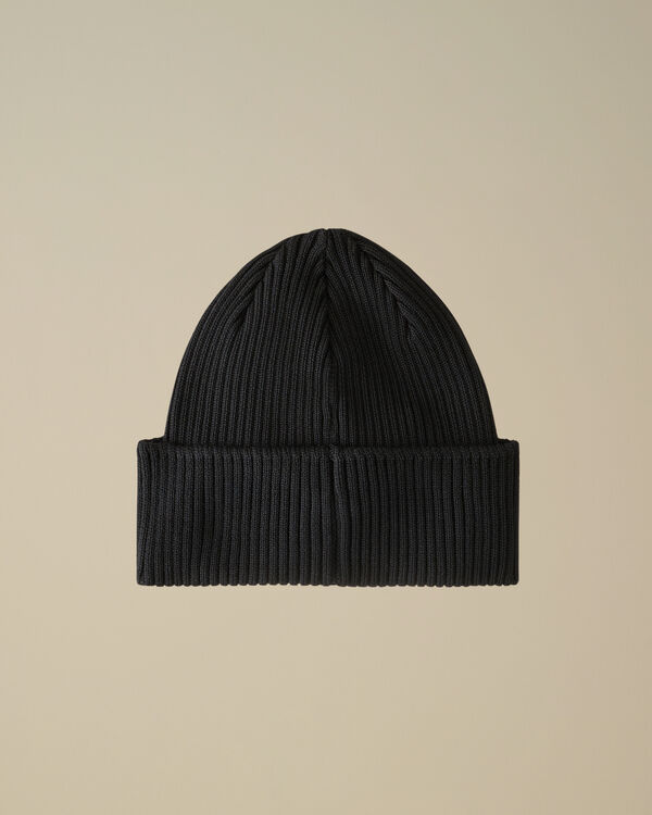 C.p. Company U16 Cotton Knitted Goggle Beanie TOTAL ECLIPSE - BLUE