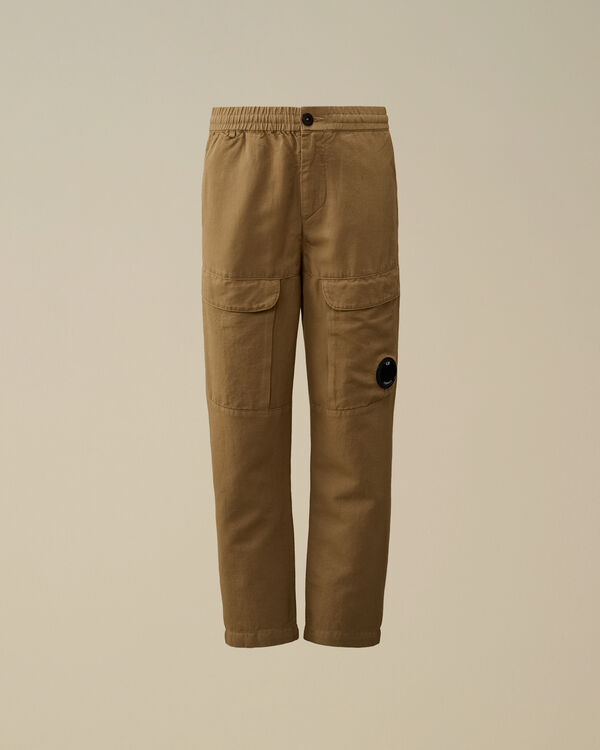 C.p. Company U16 Cotton/Linen Cargo Pants TREE HOUSE - BEIGE
