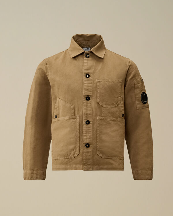 C.p. Company U16 Cotton/Linen Jacket TREE HOUSE - BEIGE