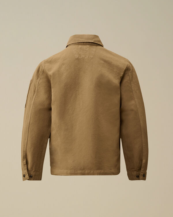 C.p. Company U16 Cotton/Linen Jacket TREE HOUSE - BEIGE