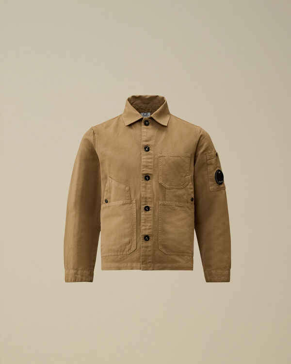 C.p. Company U16 Cotton/Linen Jacket TREE HOUSE - BEIGE