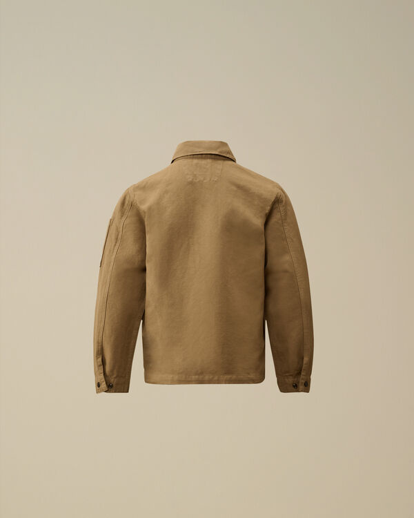C.p. Company U16 Cotton/Linen Jacket TREE HOUSE - BEIGE