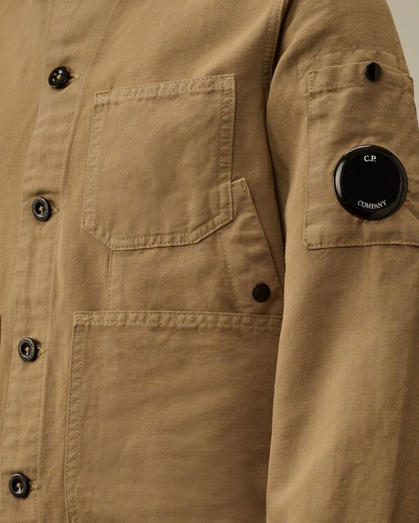 C.p. Company U16 Cotton/Linen Jacket TREE HOUSE - BEIGE