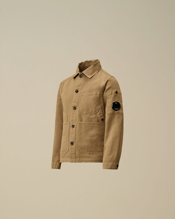 c.p. company U16 Cotton/Linen Jacket TREE HOUSE - BEIGE