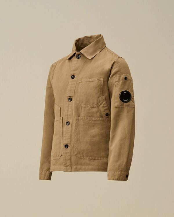 c.p. company U16 Cotton/Linen Jacket TREE HOUSE - BEIGE