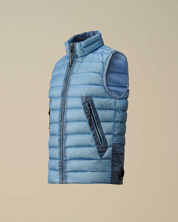 c.p. company U16 D.D. Shell Ripstop Down Vest PACIFIC COAST - LIGHT-BLUE