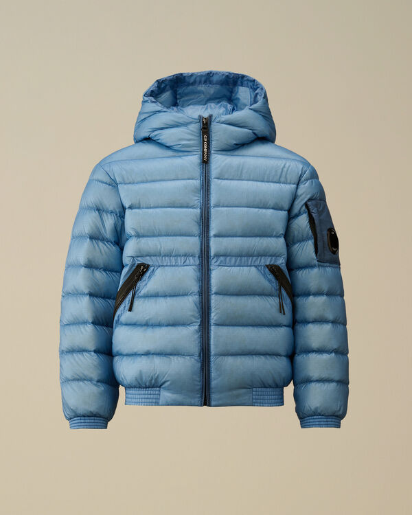 C.p. Company U16 D.D. Shell Ripstop Hooded Down Jacket PACIFIC COAST - LIGHT-BLUE