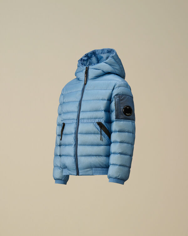 c.p. company U16 D.D. Shell Ripstop Hooded Down Jacket PACIFIC COAST - LIGHT-BLUE