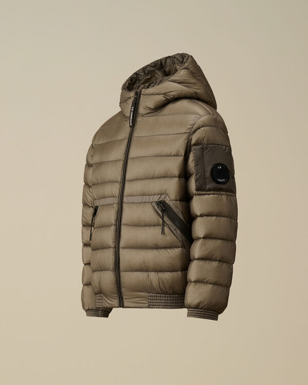 c.p. company U16 D.D. Shell Ripstop Hooded Down Jacket SMOKED PEARL - GREY
