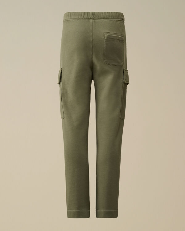 C.p. Company U16 Diagonal Fleece Cargo Sweatpants THYME - GREEN
