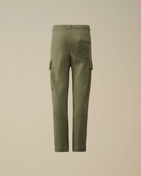 C.p. Company U16 Diagonal Fleece Cargo Sweatpants THYME - GREEN