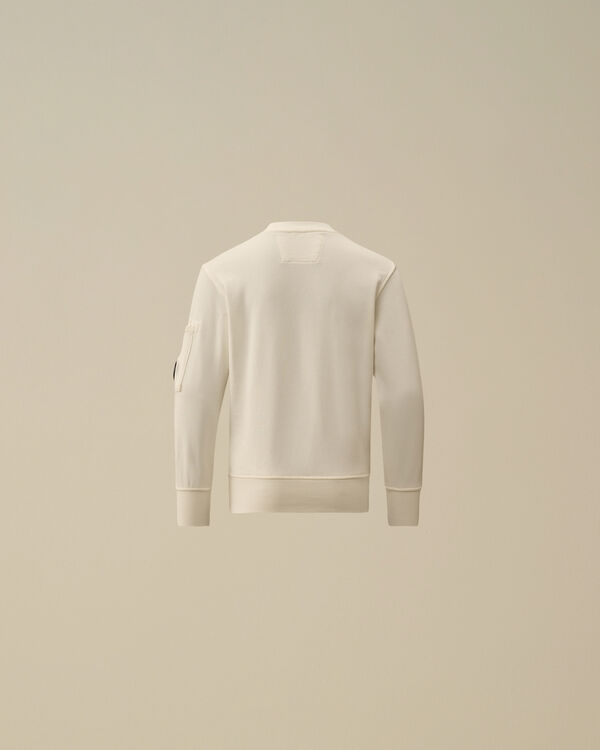 C.p. Company U16 Diagonal Fleece Crewneck Lens Sweatshirt GAUZE WHITE