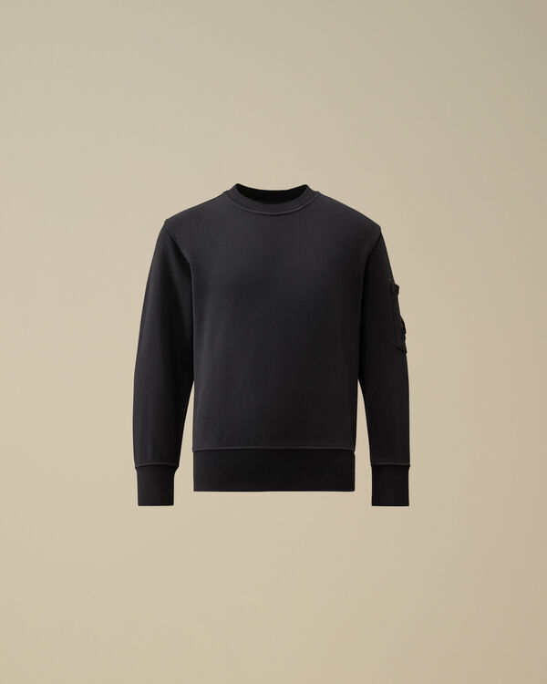 C.p. Company U16 Diagonal Fleece Crewneck Lens Sweatshirt TOTAL ECLIPSE - BLUE