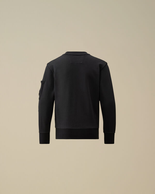 C.p. Company U16 Diagonal Fleece Crewneck Lens Sweatshirt TOTAL ECLIPSE - BLUE