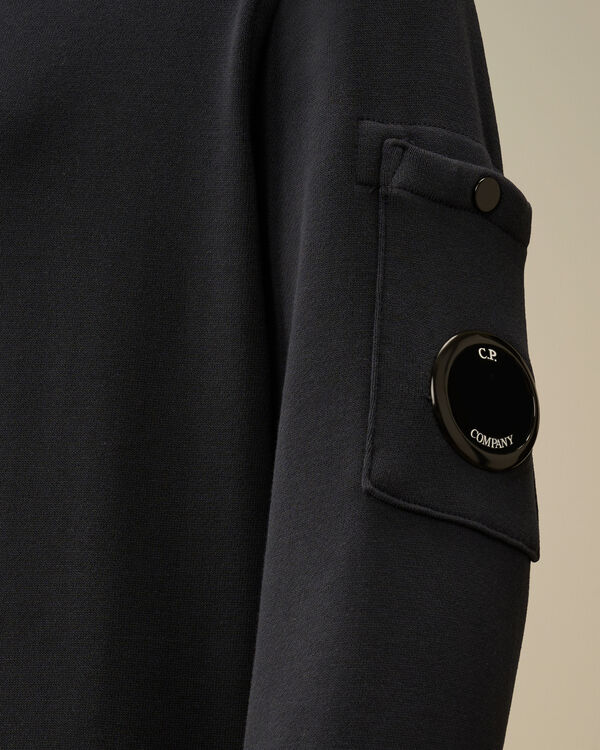 C.p. Company U16 Diagonal Fleece Crewneck Lens Sweatshirt TOTAL ECLIPSE - BLUE