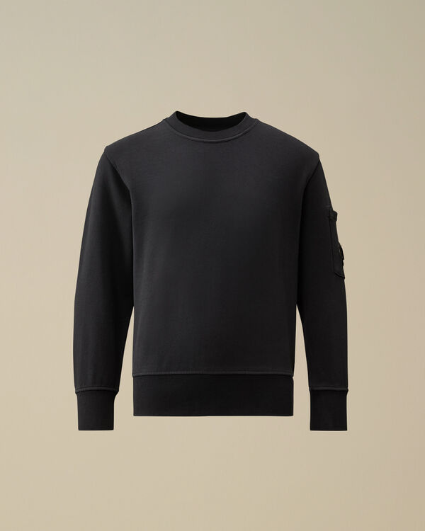 C.p. Company U16 Diagonal Fleece Crewneck Lens Sweatshirt TOTAL ECLIPSE - BLUE