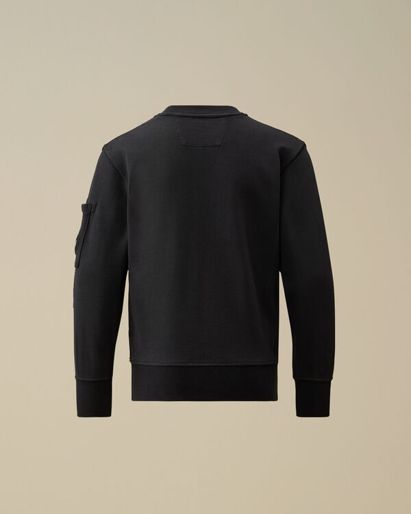 C.p. Company U16 Diagonal Fleece Crewneck Lens Sweatshirt TOTAL ECLIPSE - BLUE