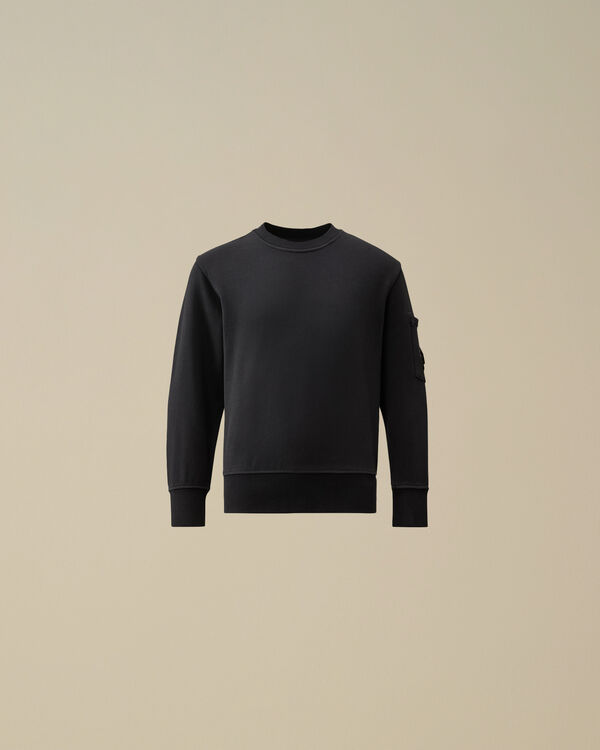 C.p. Company U16 Diagonal Fleece Crewneck Lens Sweatshirt TOTAL ECLIPSE - BLUE