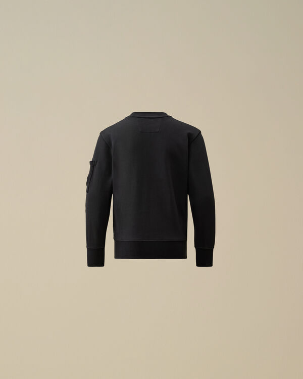 C.p. Company U16 Diagonal Fleece Crewneck Lens Sweatshirt TOTAL ECLIPSE - BLUE