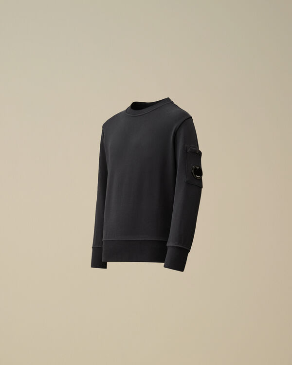 c.p. company U16 Diagonal Fleece Crewneck Lens Sweatshirt TOTAL ECLIPSE - BLUE