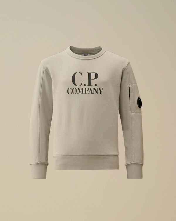 C.p. Company U16 Diagonal Fleece Crewneck Sweatshirt BLUE FOX - GREY
