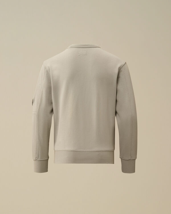 C.p. Company U16 Diagonal Fleece Crewneck Sweatshirt BLUE FOX - GREY