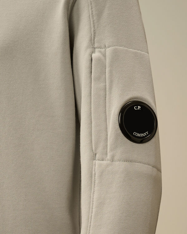 C.p. Company U16 Diagonal Fleece Crewneck Sweatshirt BLUE FOX - GREY