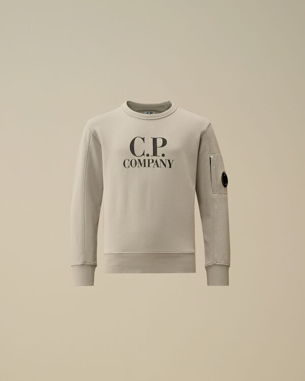 C.p. Company U16 Diagonal Fleece Crewneck Sweatshirt BLUE FOX - GREY