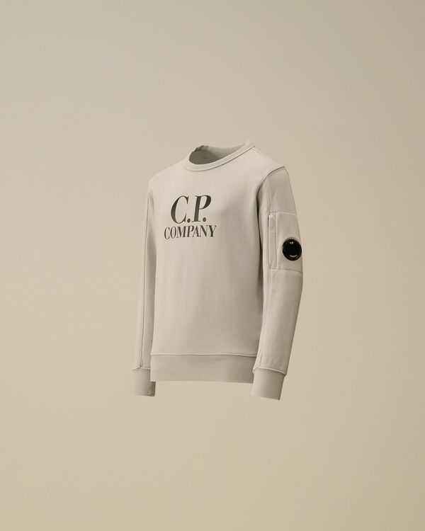 c.p. company U16 Diagonal Fleece Crewneck Sweatshirt BLUE FOX - GREY