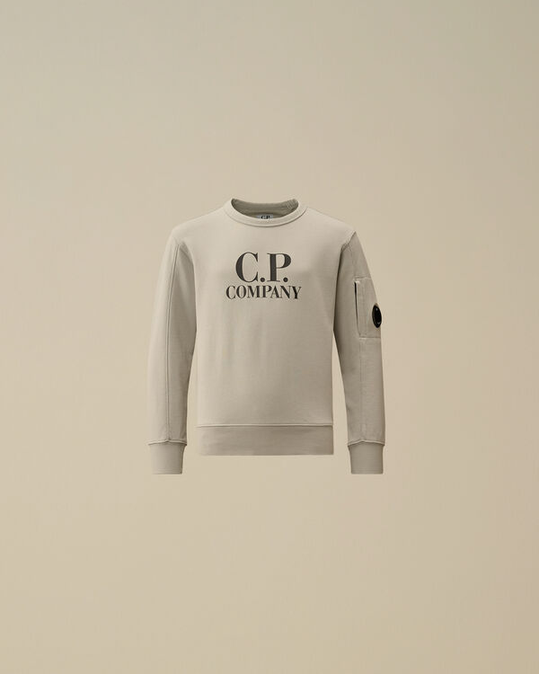 C.p. Company U16 Diagonal Fleece Crewneck Sweatshirt BLUE FOX - GREY