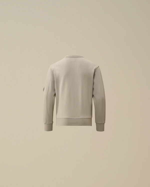 C.p. Company U16 Diagonal Fleece Crewneck Sweatshirt BLUE FOX - GREY