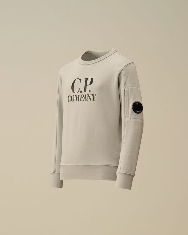 c.p. company U16 Diagonal Fleece Crewneck Sweatshirt BLUE FOX - GREY