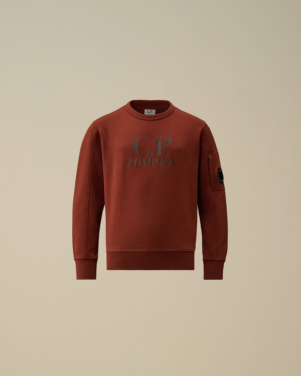 C.p. Company U16 Diagonal Fleece Crewneck Sweatshirt SABLE - BROWN