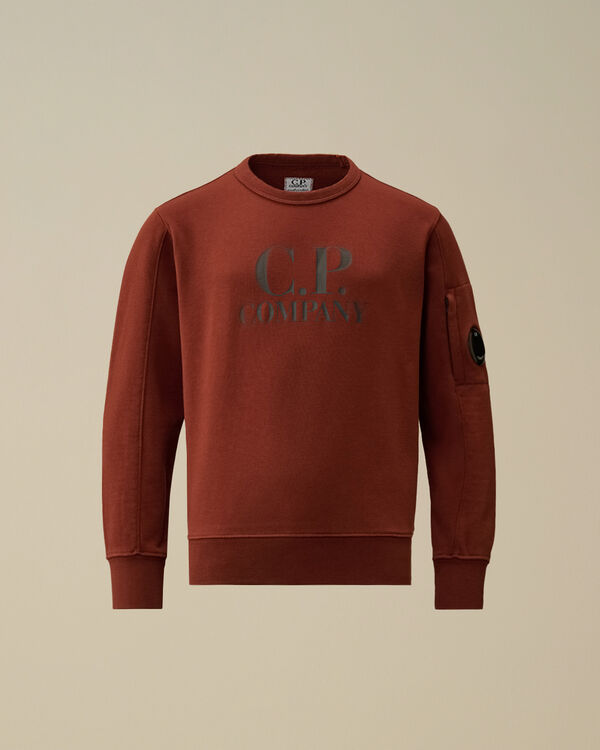 C.p. Company U16 Diagonal Fleece Crewneck Sweatshirt SABLE - BROWN
