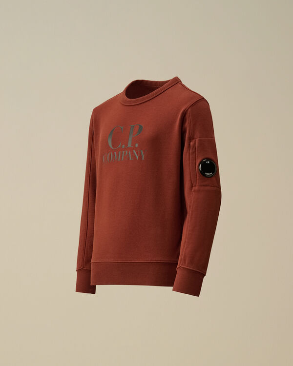 c.p. company U16 Diagonal Fleece Crewneck Sweatshirt SABLE - BROWN