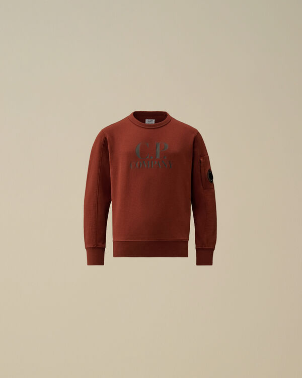C.p. Company U16 Diagonal Fleece Crewneck Sweatshirt SABLE - BROWN