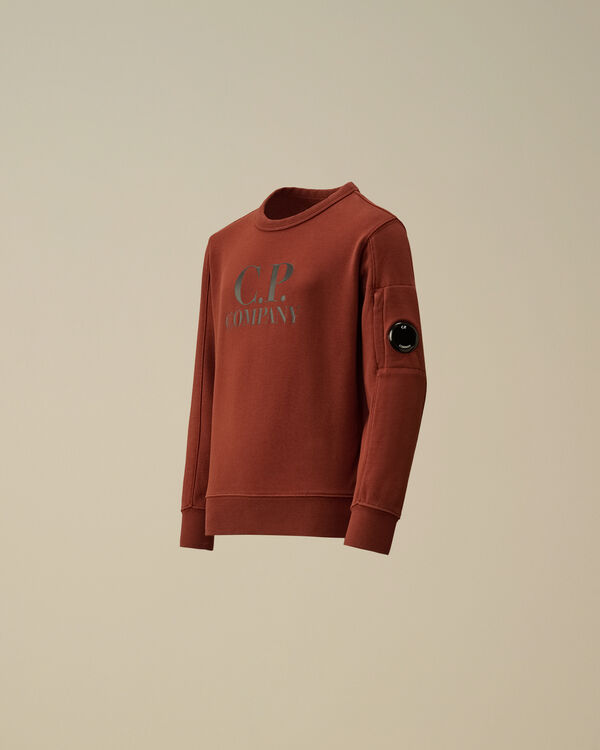 c.p. company U16 Diagonal Fleece Crewneck Sweatshirt SABLE - BROWN