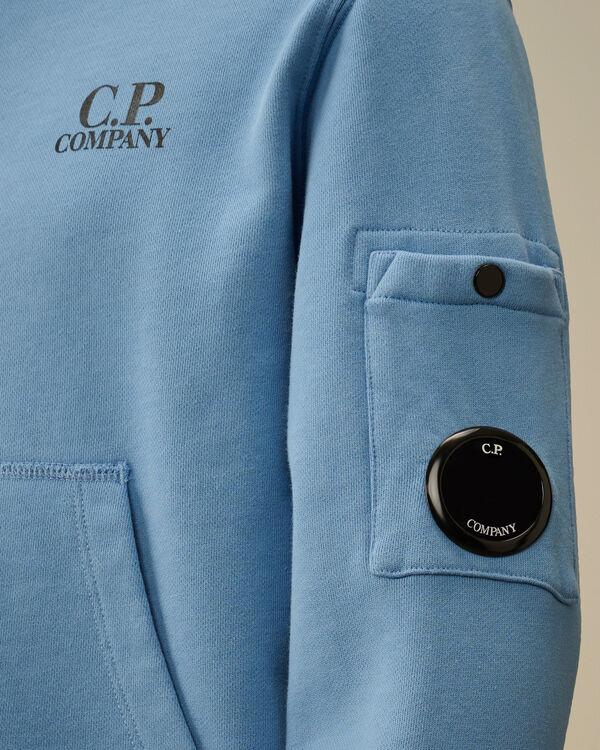C.p. Company U16 Diagonal Fleece Full Zip Lens Sweatshirt PACIFIC COAST - LIGHT-BLUE