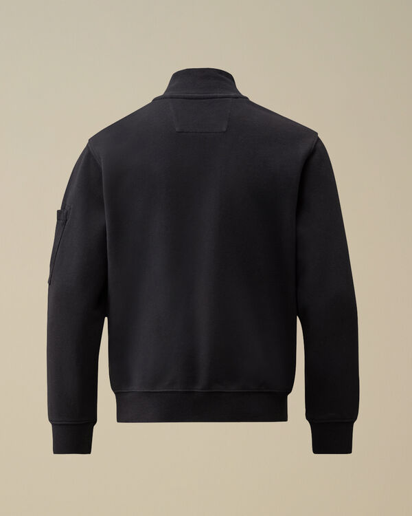 C.p. Company U16 Diagonal Fleece Full Zip Lens Sweatshirt TOTAL ECLIPSE - BLUE