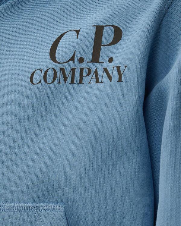 C.p. Company U16 Diagonal Fleece Goggle Hooded Sweatshirt PACIFIC COAST - LIGHT-BLUE