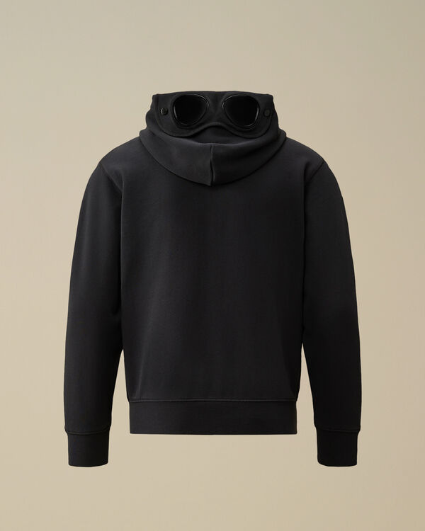 C.p. Company U16 Diagonal Fleece Goggle Hooded Sweatshirt TOTAL ECLIPSE - BLUE