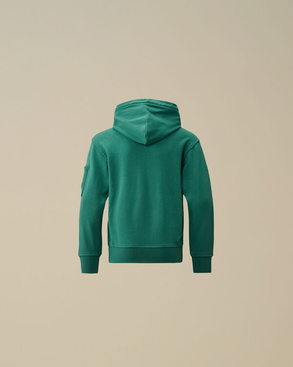 C.p. Company U16 Diagonal Fleece Hooded Lens Sweatshirt BAYOU - GREEN
