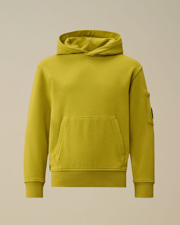C.p. Company U16 Diagonal Fleece Hooded Lens Sweatshirt CRESS GREEN