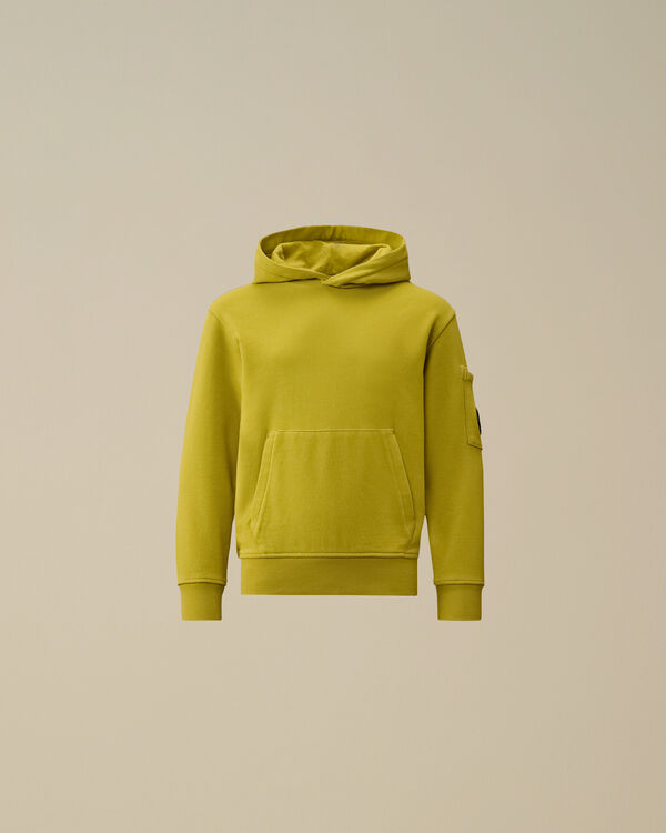 C.p. Company U16 Diagonal Fleece Hooded Lens Sweatshirt CRESS GREEN