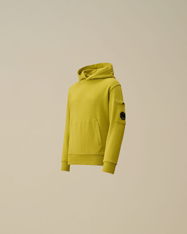 c.p. company U16 Diagonal Fleece Hooded Lens Sweatshirt CRESS GREEN