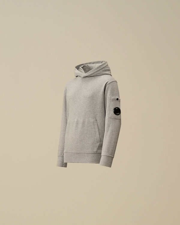 c.p. company U16 Diagonal Fleece Hooded Lens Sweatshirt GREY MELANGE